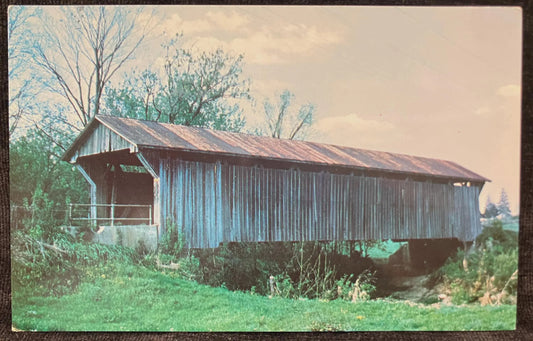 Typical Ohio Covered Bridge - Ohio - Photo: Alice Dillon - Vintage Covered Bridge Postcard