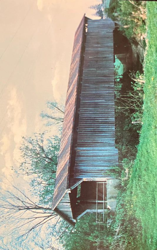 Typical Ohio Covered Bridge - Ohio - Photo: Alice Dillon - Vintage Covered Bridge Postcard