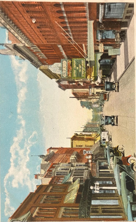 Washington Street, North, Tiffin, Ohio - Vintage Postcard