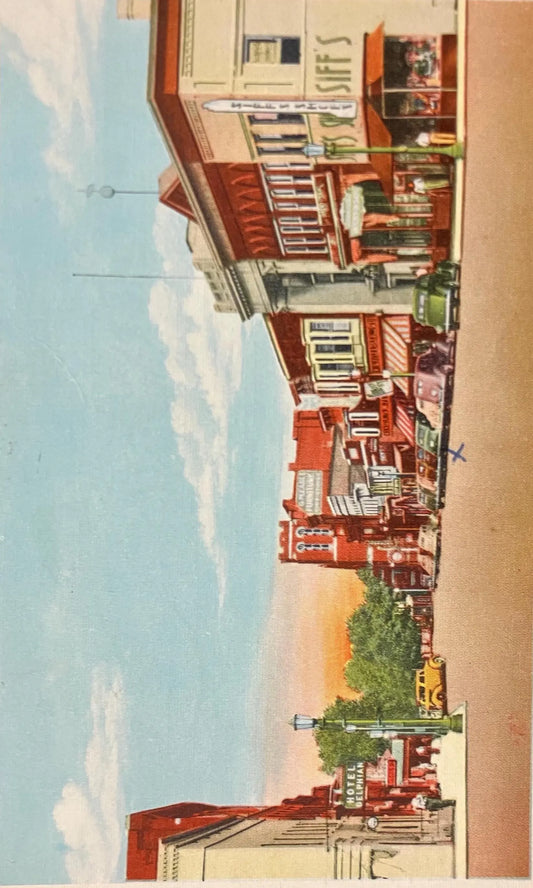 West High Street from Public Square, New Philadelphia, Ohio - Vintage Postcard