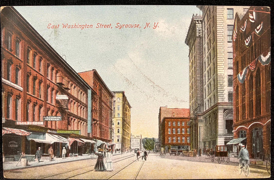 East Washington Street, Syracuse, New York  - Vintage Postcard