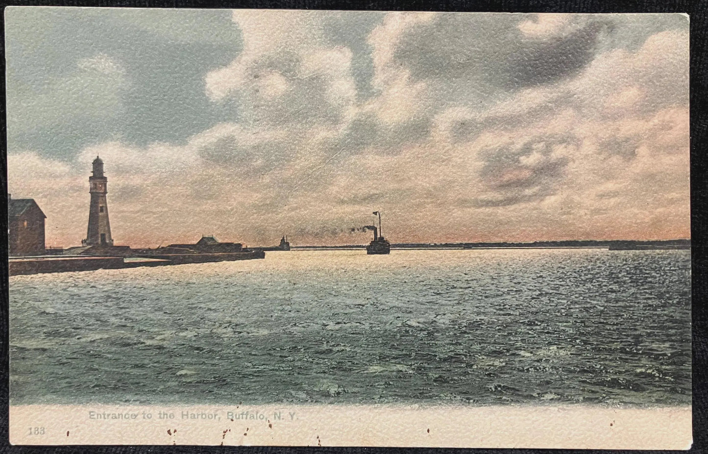 Entrance to the Harbor, Buffalo, New York - Vintage Harbor Postcard