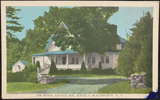 The Royal Savage Inn, Route 9, Plattsburgh, New York - Vintage Inn Postcard