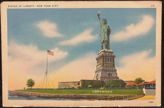 Statue of Liberty - Bedloe’s Island, New York - Vintage Postcard