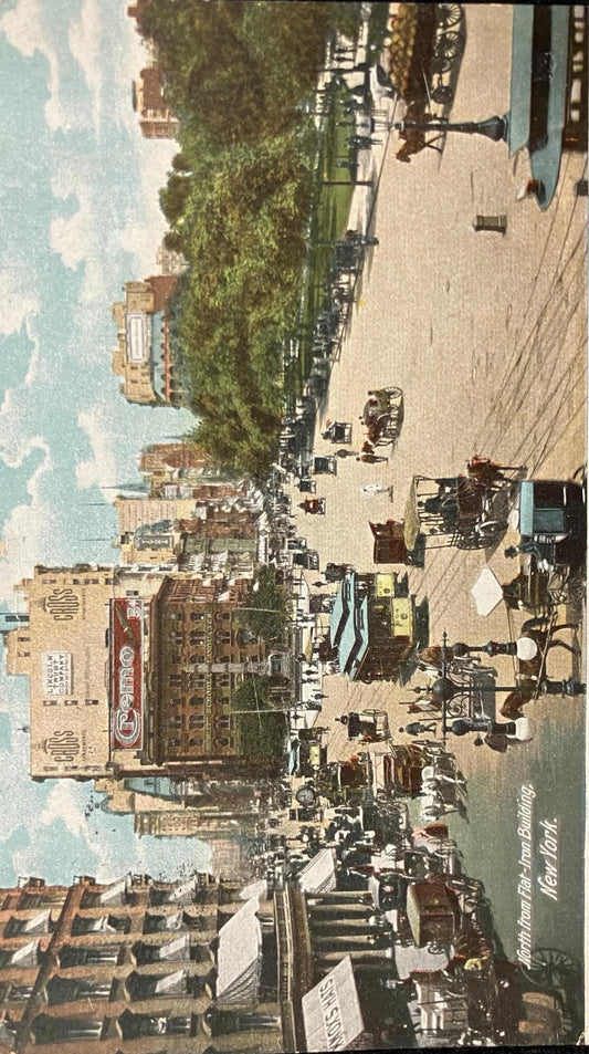 North from Flat-Iron Building, New York - Printed in Germany - Vintage Postcard