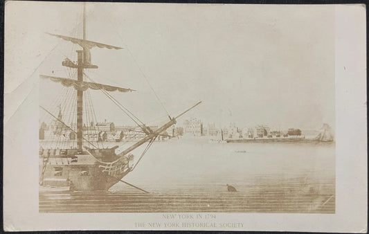 New York in 1794 - The New York Historical Society - Vintage Postcard