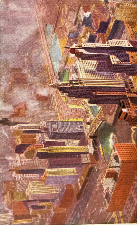 Chicago - City of Towers - Max Rigot - Chicago Aerial Survey Co. - Vintage Architecture Postcard