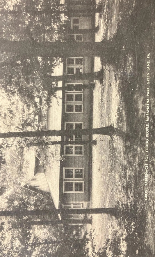 Grove Tabernacle for Young People, Maranatha Park, Green Lane, Pennsylvania - Vintage Tabernacle Postcard