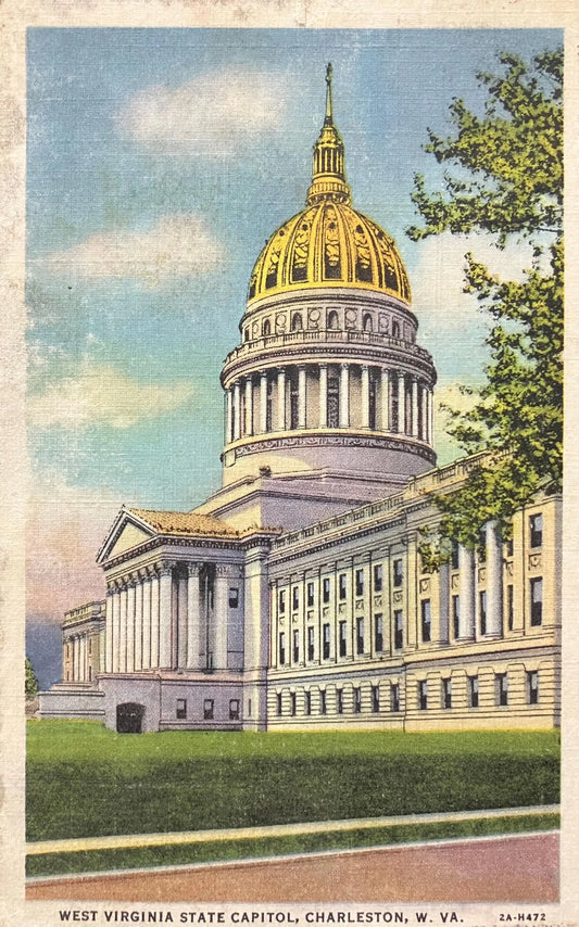 West Virginia State Capitol, Charleston, West Virginia - Vintage Postcard