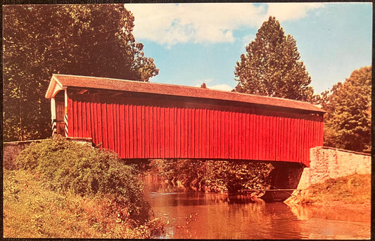 Johnson’s Mill Bridge - Lancaster, Pennsylvania - Photo by Jim E. Hess - Vintage Covered Bridge Postcard