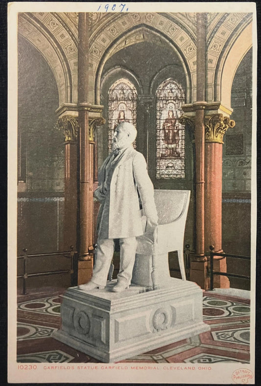 Garfield’s Statue/Garfield Memorial - Cleveland, Ohio - Detroit Publishing Co. - Pre 1906 Vintage Postcard