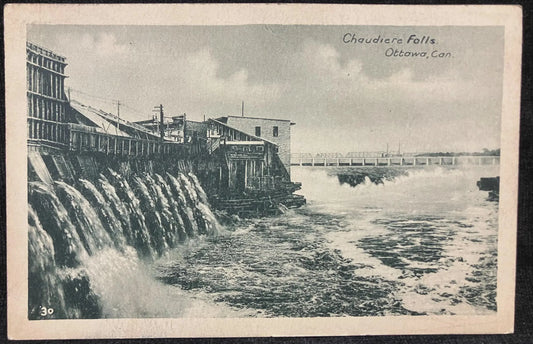 Chaudiere Falls, Ottawa, Canada - Vintage Waterfalls Postcard
