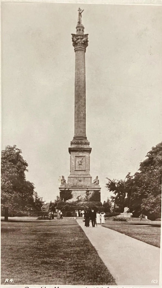 Brock's Monument, 185 feet high, Queenston Heights, Canada - Made in England - Vintage Government Postcard