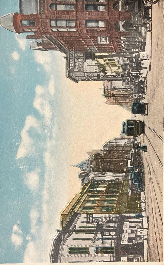 Main Street North from the Square, Lima, Ohio - Vintage Postcard