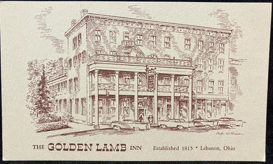 The Golden Lamb Inn - Established 1815 - Lebanon, Ohio - Vintage Lodge Postcard