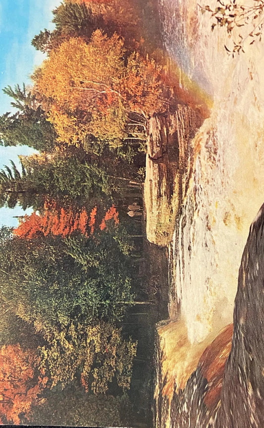 The Lower Tahquamenon Falls - In Michigan's Upper Peninsula "Land of Hiawatha" - Photo: Lucy Gridley - Vintage Postcard