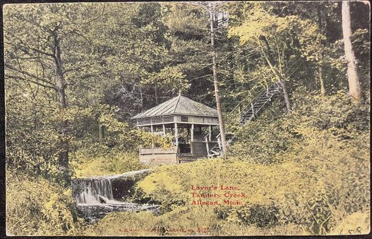 Lover's Lane, Tannery Creek, Allegan, Michigan - Vintage Nature Postcard