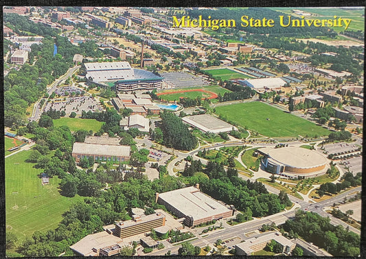Michigan State University - Photo: John Penrod - Vintage Campus Postcard