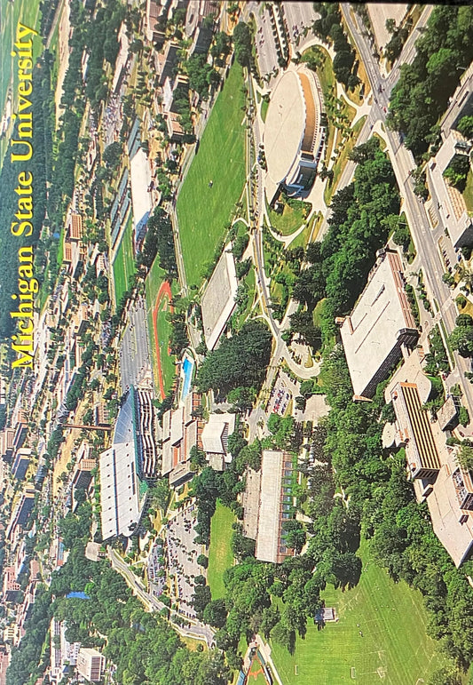 Michigan State University - Photo: John Penrod - Vintage Campus Postcard