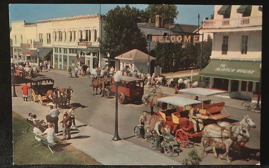 Main Street - Mackinac Island, Michigan - Photo by Clare McKeever Haynes - Vintage Postcard