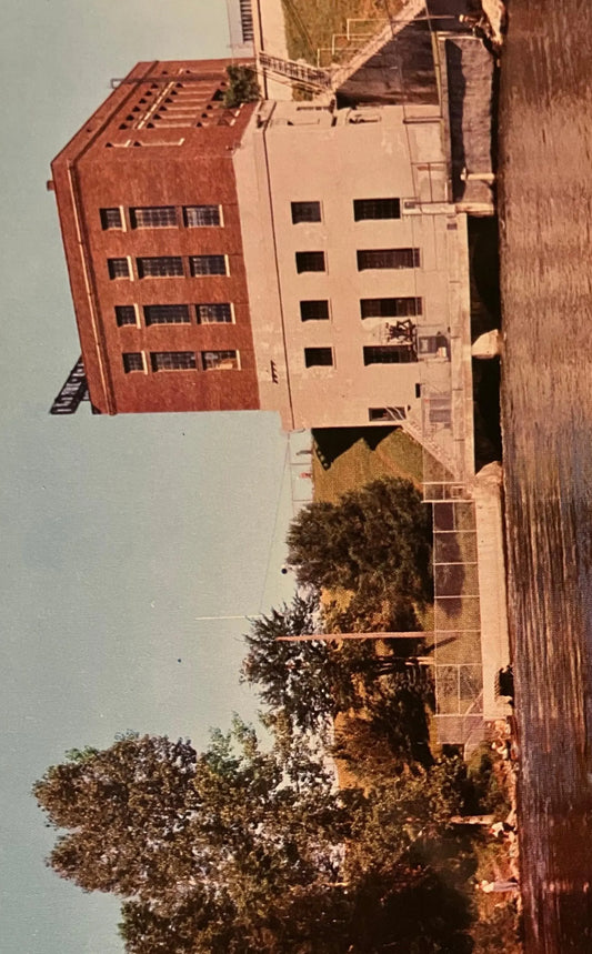 Consumers Power Company Rogers Dam on the Muskegon River in Michigan - Anscochrone: Norton Louis Avery - Vintage Dam Postcard