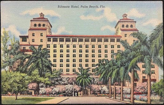 Biltmore Hotel, Palm Beach, Florida - Vintage Hotel Postcard
