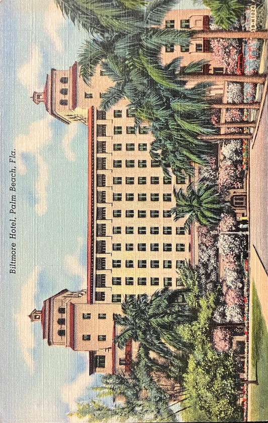 Biltmore Hotel, Palm Beach, Florida - Vintage Hotel Postcard