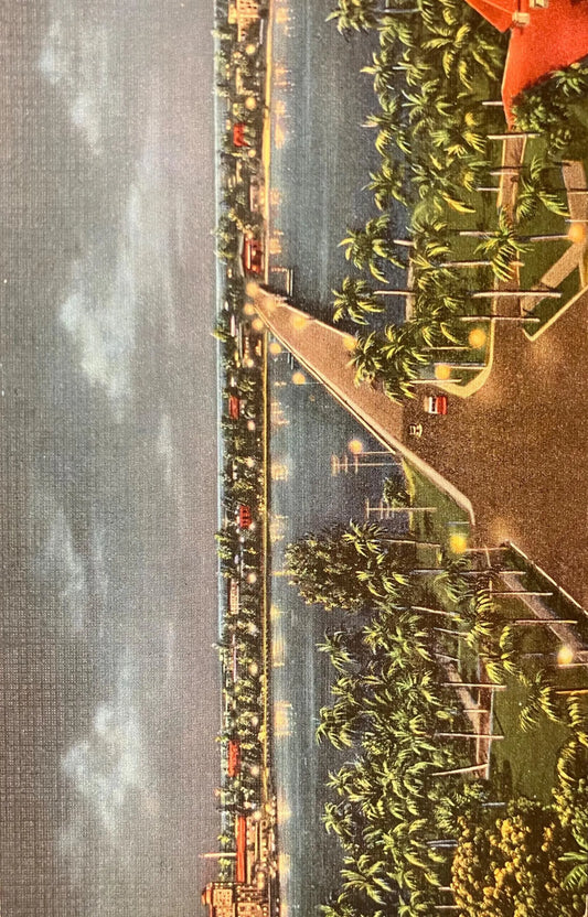 Flagler Memorial Bridge, Connecting West Palm Beach and Palm Beach, Florida - Vintage Postcard