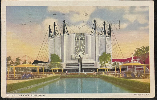 Travel Building - Chicago, Illinois - Vintage Chicago Expo ‘34 Postcard
