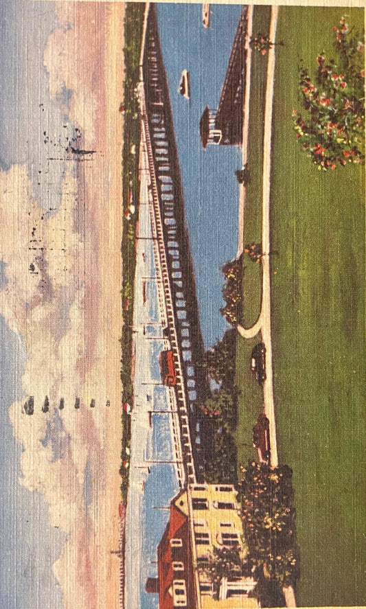 New Hampton Boulevard Bridge, Norfolk, Virginia - Vintage Bridge Postcard