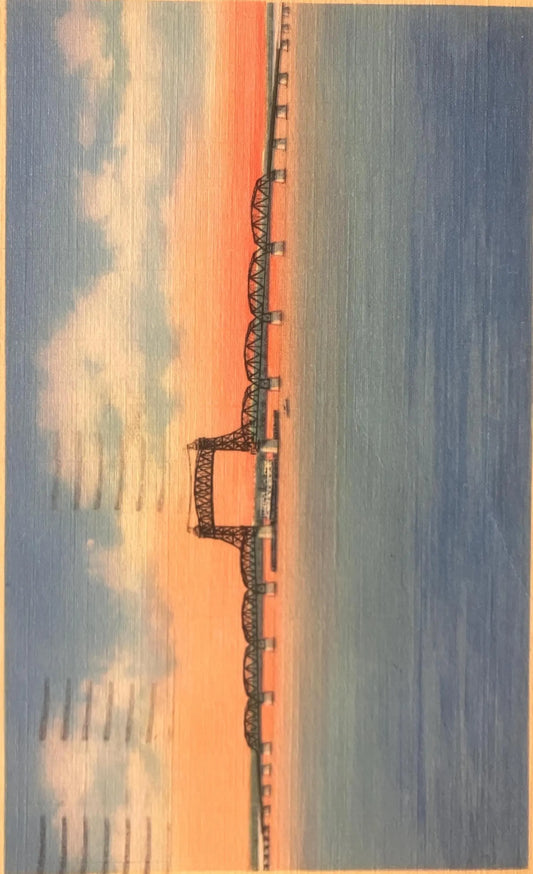 James River Bridge, Newport News, Virginia - Vintage Bridge Postcard