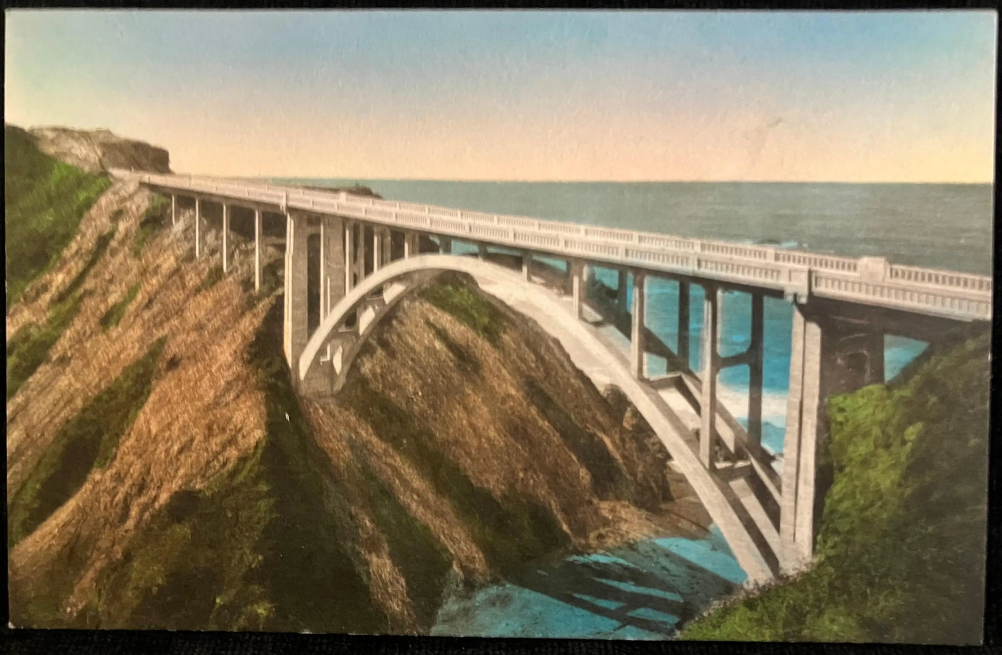 Bixby Creek Bridge in Big Sur, California - Vintage Bridge Postcard