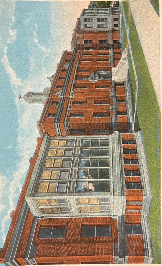 Hospital - U.S. Naval Training Station, Great Lakes, Illinois - Vintage Navy Postcard
