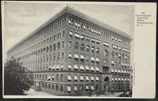 Government Printing Office, Washington, D. C. - I & M. Ottenheimer, Baltimore, Maryland - Vintage Postcard