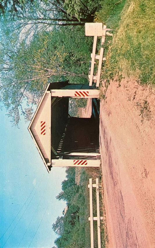 Ashtabula County, Ohio - Photographer: Alva H. Smith - South Denmark Road Bridge - Vintage Covered Bridge Postcard