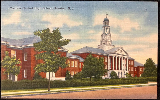 Trenton Central High School, Trenton, New Jersey - Vintage High School Postcard