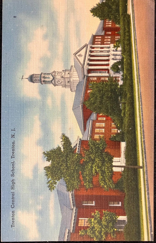 Trenton Central High School, Trenton, New Jersey - Vintage High School Postcard
