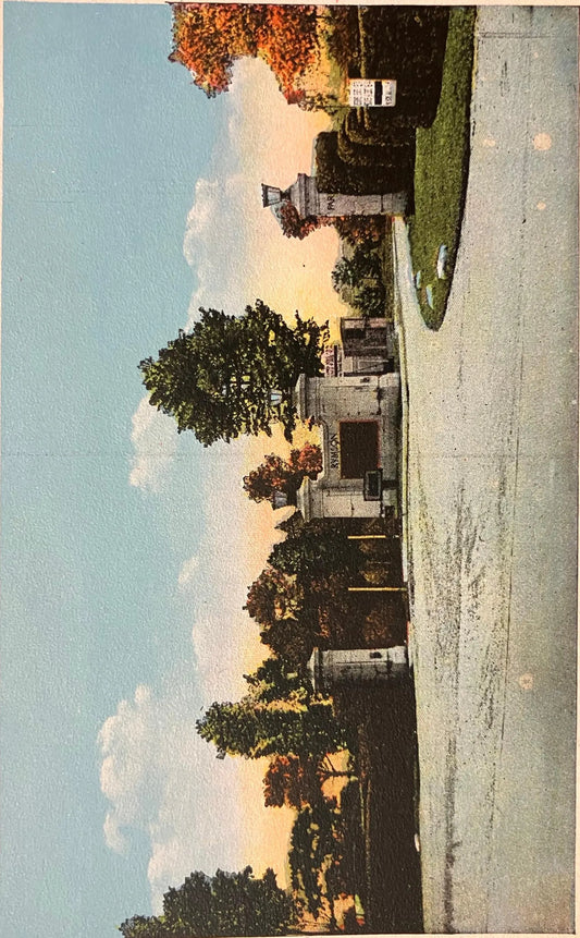 Entrance to Rumson Country Club, Rumson, New Jersey - Vintage Country Club Postcard