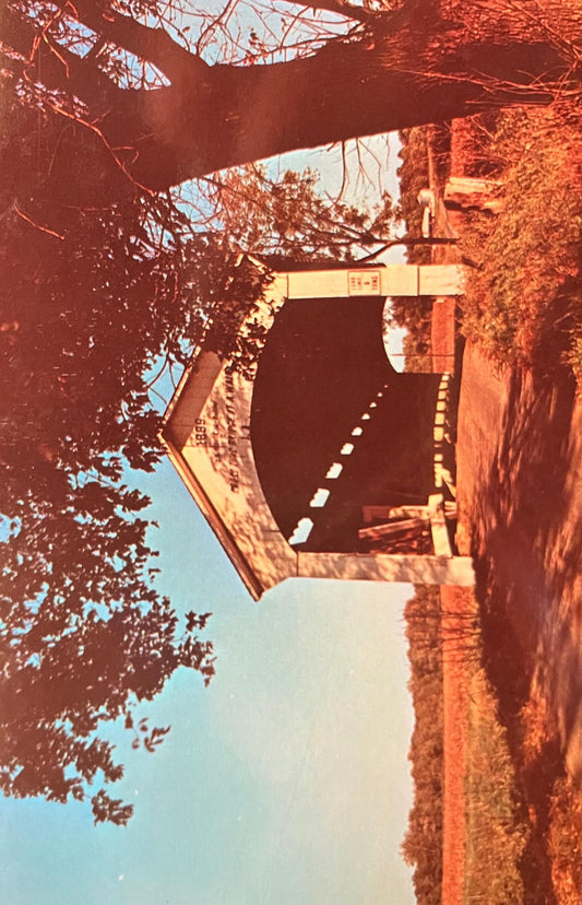 Leatherwood Station Bridge, Indiana - Photo: John V. Pontiere, Jr. - Vintage Covered Bridge Postcard