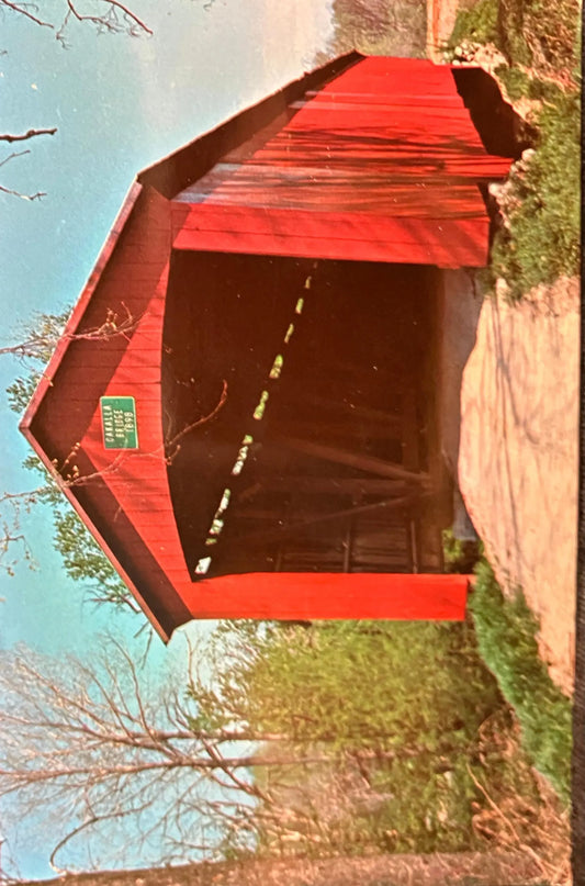 Oakalla Bridge Putnam County, Indiana - Photo: Mitchell - Vintage Covered Bridge Postcard
