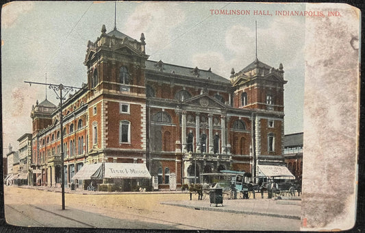 Tomlinson Hall, Indianapolis, Indiana -  Vintage Postcard