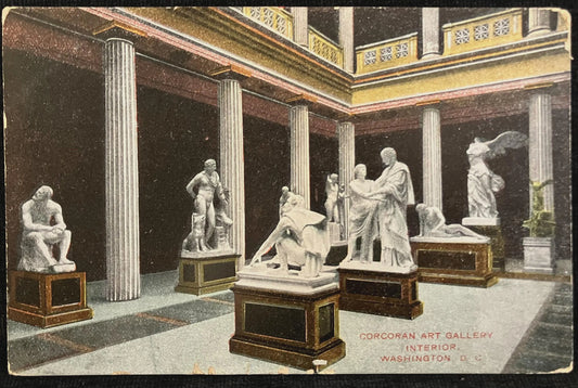 Corcoran Art Gallery, Interior, Washington D. C. -  Vintage Art Museum Postcard