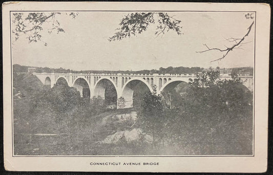 Connecticut Avenue Bridge in Washington D. C. - Vintage Bridge Postcard
