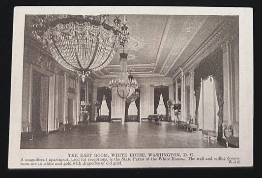 The East Room, White House, Washington, D.C., Maryland - Vintage Postcard