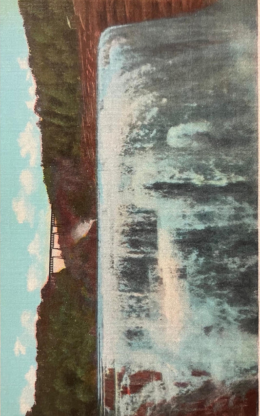 Middle Falls - Letchworth State Park, New York - Vintage State Park Postcard