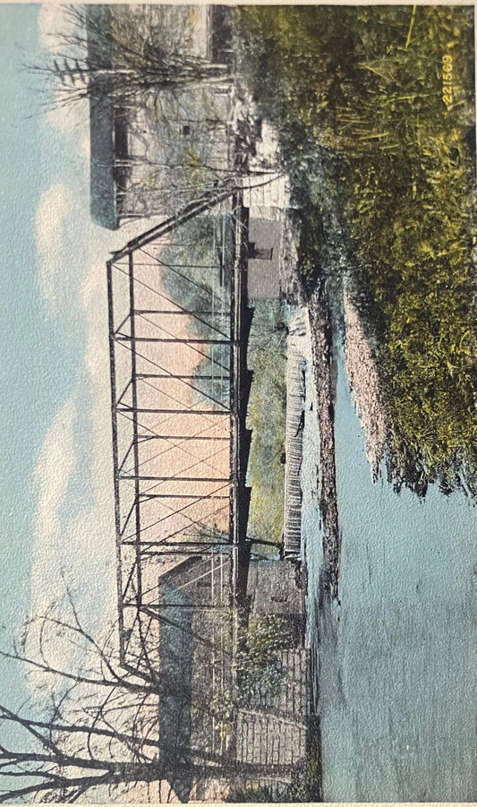 Newtown Creek Bridge and Dam, Elmira, New York - Vintage Postcard