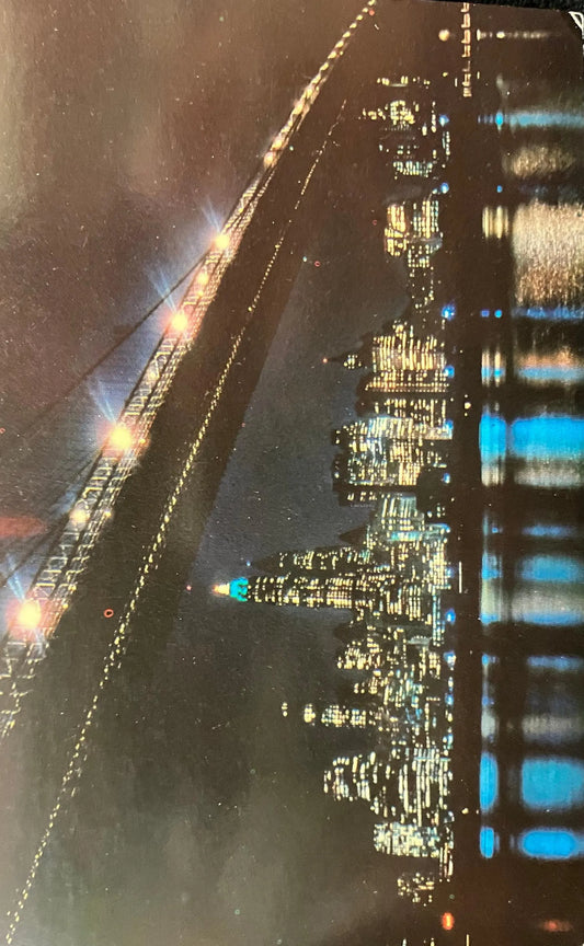 Brooklyn Bridge in New York City - Vintage Bridge Postcard