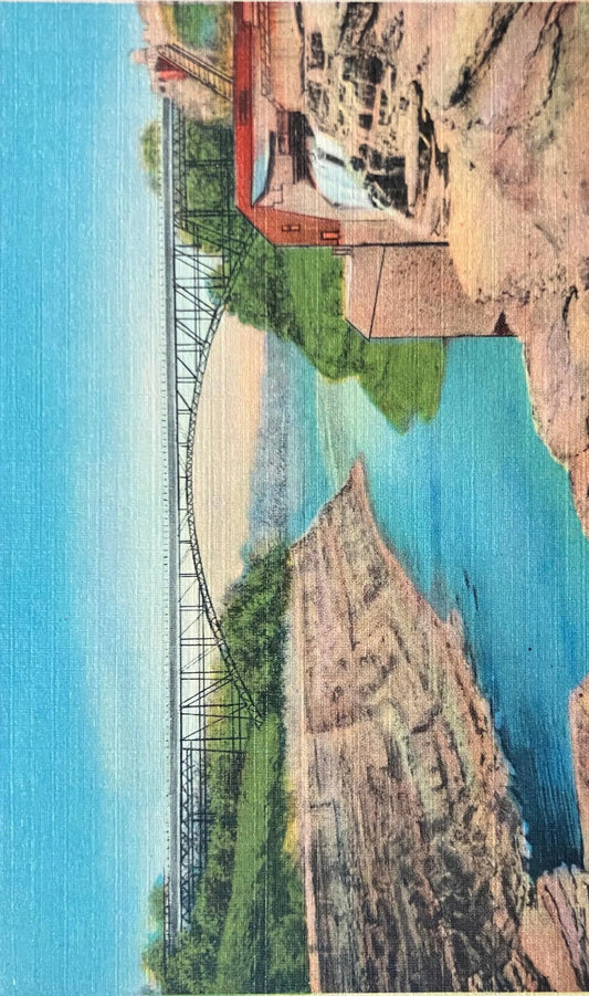 The Genesee River Gorge and Driving Park Avenue Bridge, Rochester, New York - Vintage Postcard