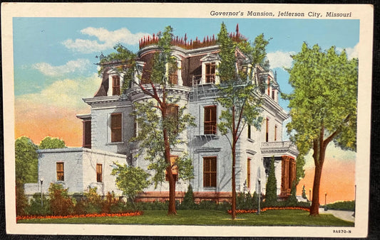 Governor’s Mansion, Jefferson City, Missouri - Vintage Postcard