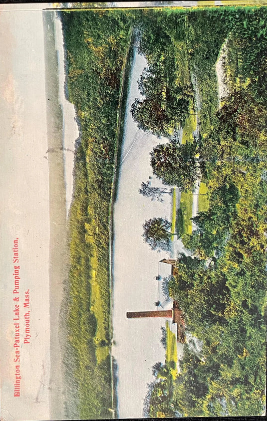 Billington Sea-Patuxet Lake & Pumping Station, Plymouth, Massachusetts - Vintage Postcard
